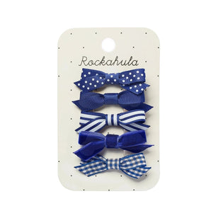 School Bow Clip Set Blue - Bimbo Concept
