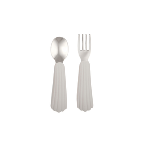 Seashell Baby Fork and Spoon - Sand - Bimbo Concept