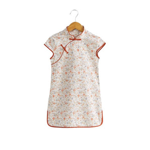 Short Sleeve CheongSam - Little Blossoms - Bimbo Concept