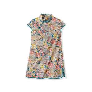 Short Sleeve CheongSam - Vintage Floral - Bimbo Concept