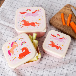 Snack Boxes (set of 3) - Unicorn - Bimbo Concept