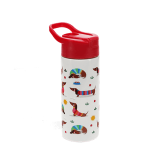 Stainless Steel Bottle with push button lid 500ml - Sunny Sausage - Bimbo Concept