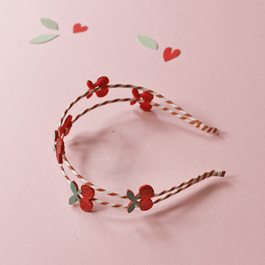 Stripy Cherry Double Headband - Bimbo Concept