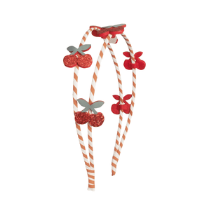 Stripy Cherry Double Headband - Bimbo Concept