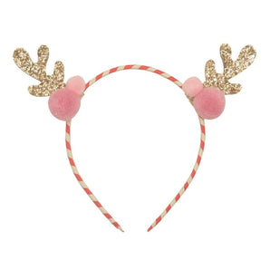 Stripy Pom Pom Reindeer Headband - Bimbo Concept