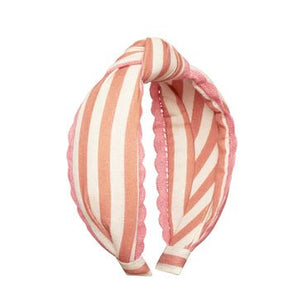 Stripy Scallop Knotted Headband - Bimbo Concept