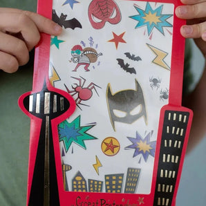 Superhero Tattoo Sheet (20 pcs) - Bimbo Concept