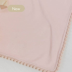 Bamboo Organic Cotton Swaddle Blanket - Seashell Pink