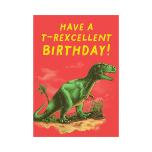 T - Rexcellent Greeting Card - Bimbo Concept