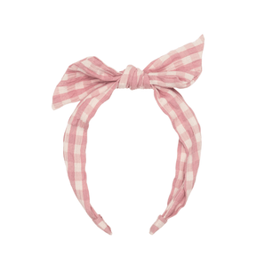 Taylor Gingham Tie Headband - Bimbo Concept