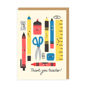 Thank You Teacher Stationery Greeting Card - Bimbo Concept