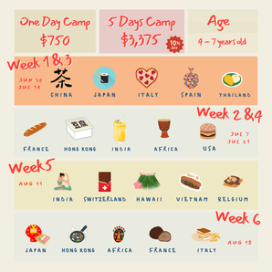 Travel Around the World Summer Camp | Jun 30 - Aug 22 (4 - 7yo) - Bimbo Concept