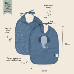 Waterproof bib 2 - pack - Mrs. Elephant - Bimbo Concept