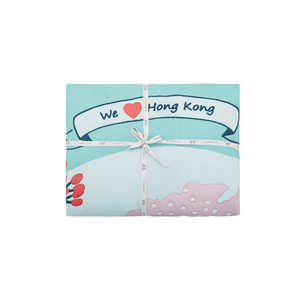 We Love Hong Kong - Cotton Quilted Duvet Cover and Pillow Case - Bimbo Concept