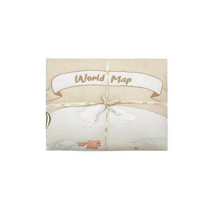 World Map - Cotton Quilted Duvet Cover and Pillowcase - Bimbo Concept