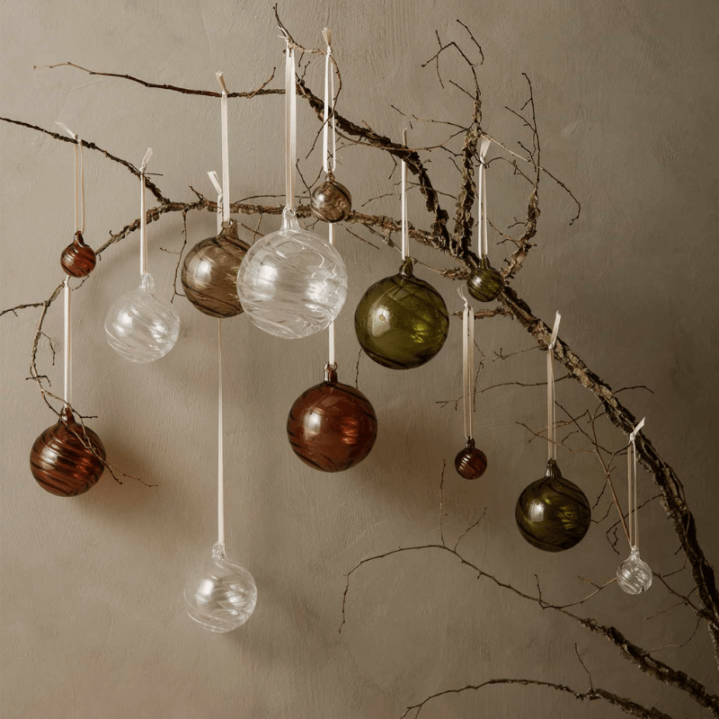 Set of 4 Twirl Ornaments - Multi