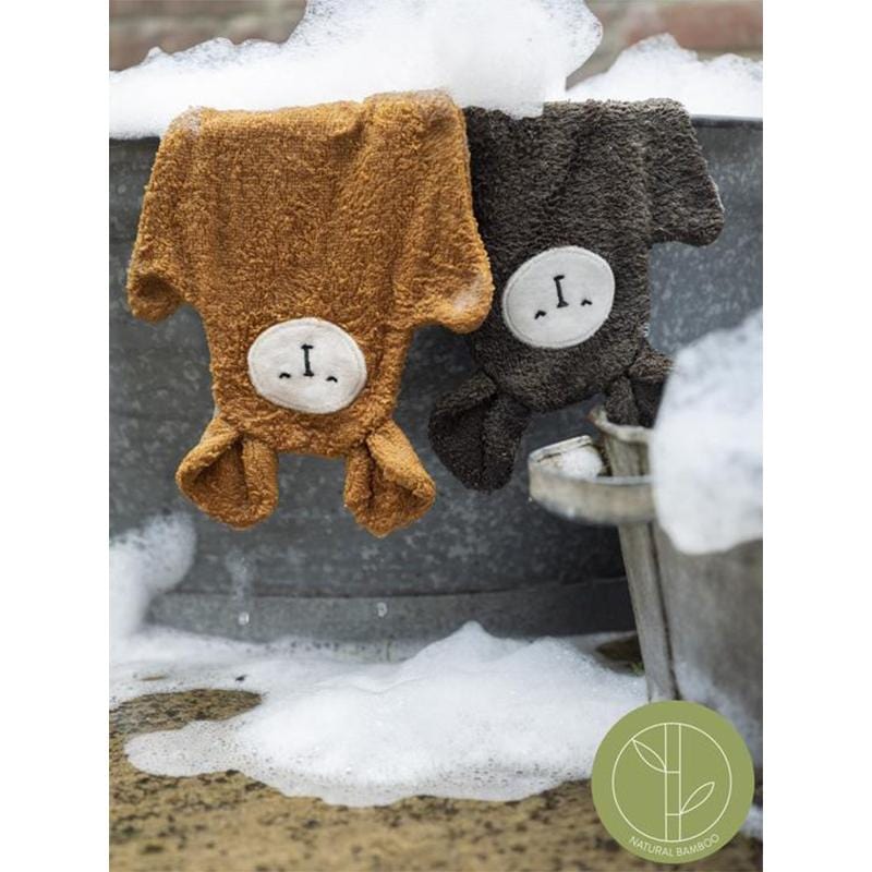 Bath Mitts - Bear - Olive Mix - 3 pack