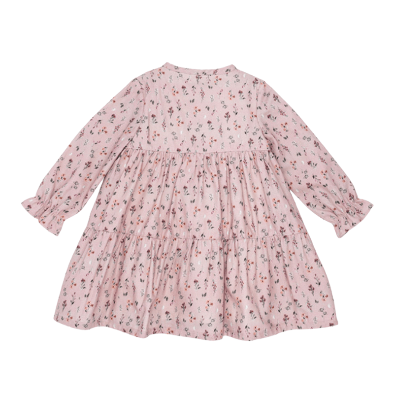 Button Dress Viella Pink Flowers