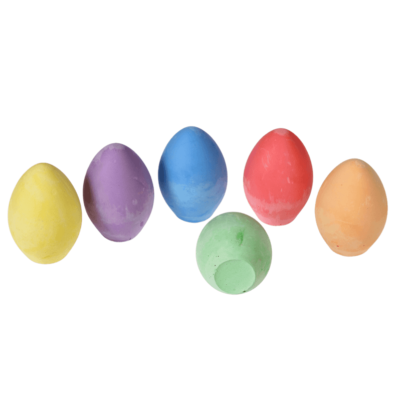 Six Coloured Chalk Eggs