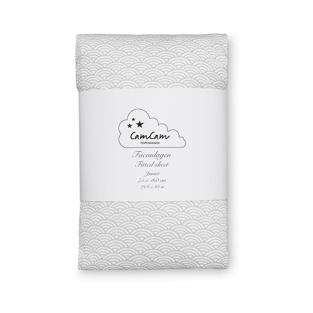 P02 Grey Wave JUNIOR FITTED SHEET