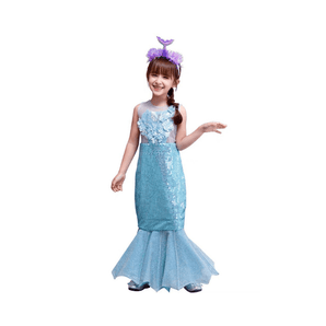 Blue Sequin Mermaid Fishtail Dress