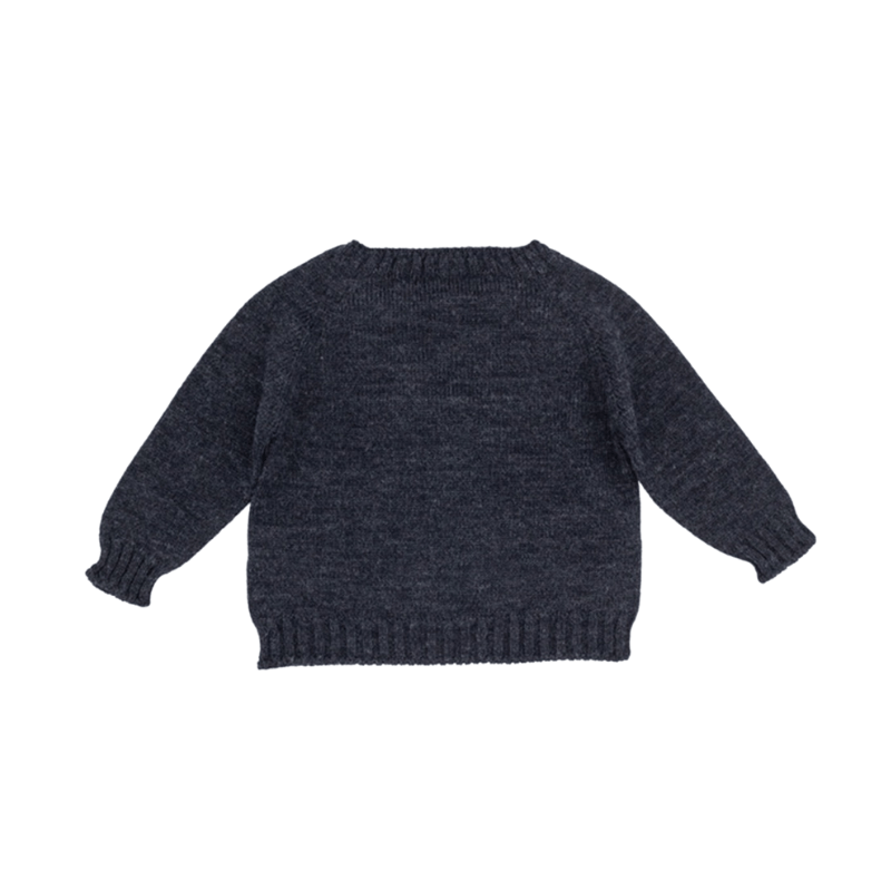 Merino Wool Knitted Sweater Grey Fox