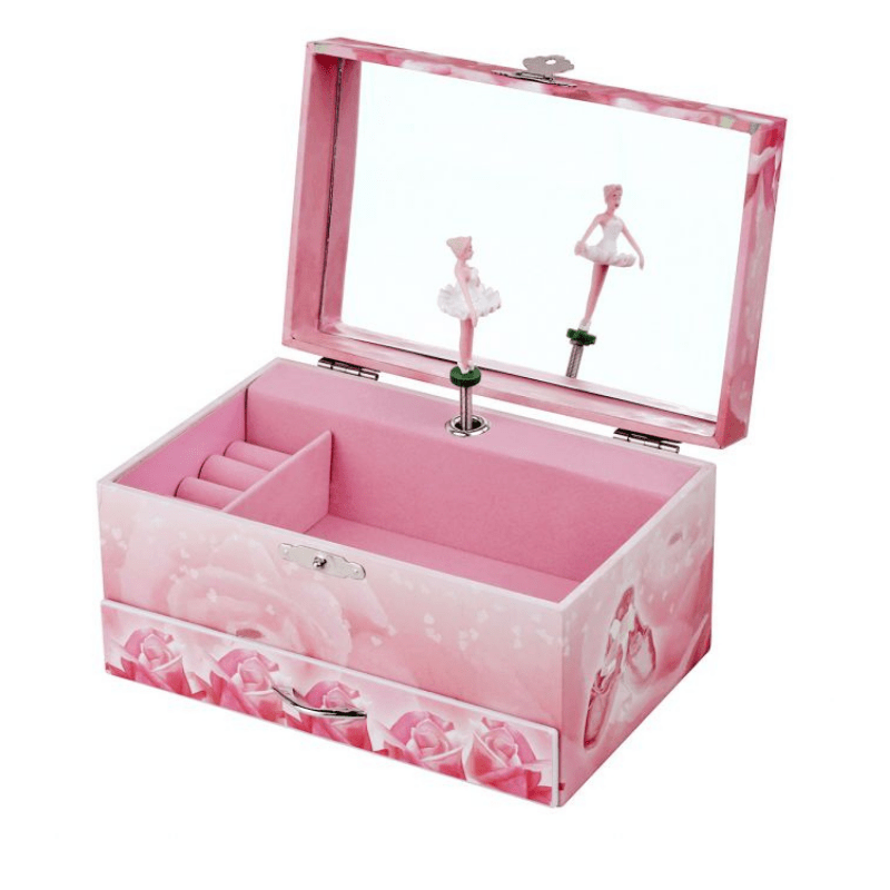 Musical Jewelry Box Ballerina - Pink Glow in Dark