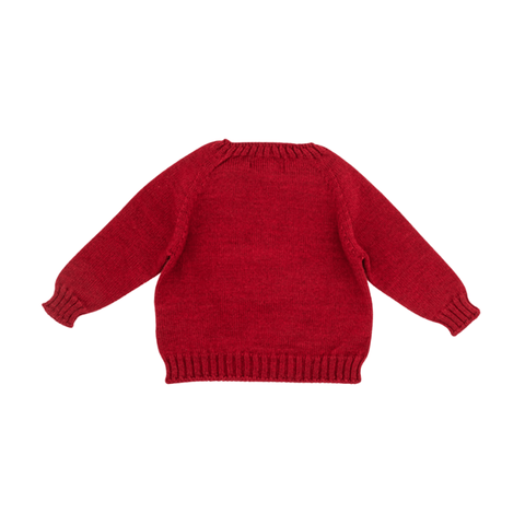 Merino Wool Knitted Sweater Caravan Red