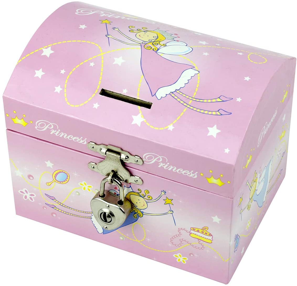 Saving Bank with Music Princess - Pink - Figurine Princess