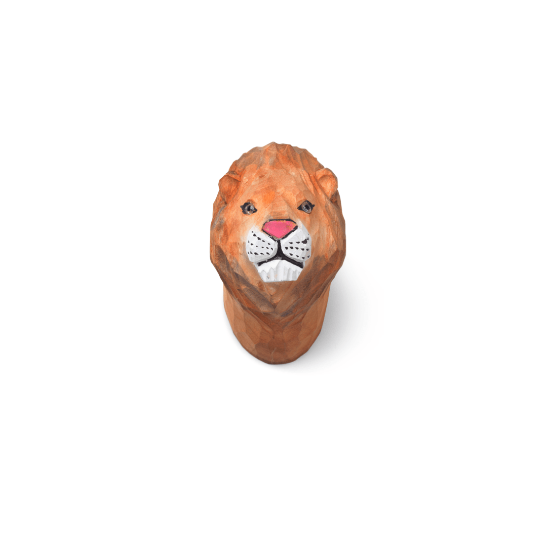 Animal Hand-Carved Hook - Lion