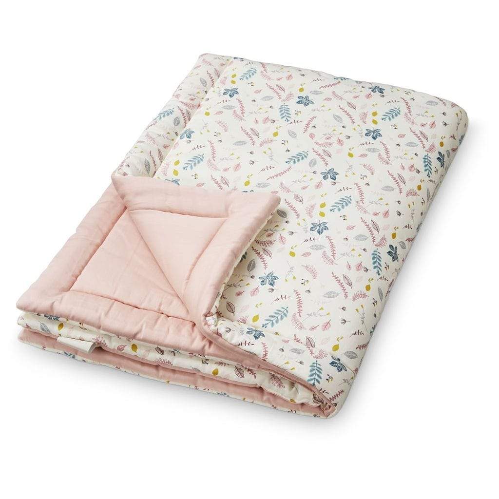 P31 Pressed Leaves Rose cotton blanket