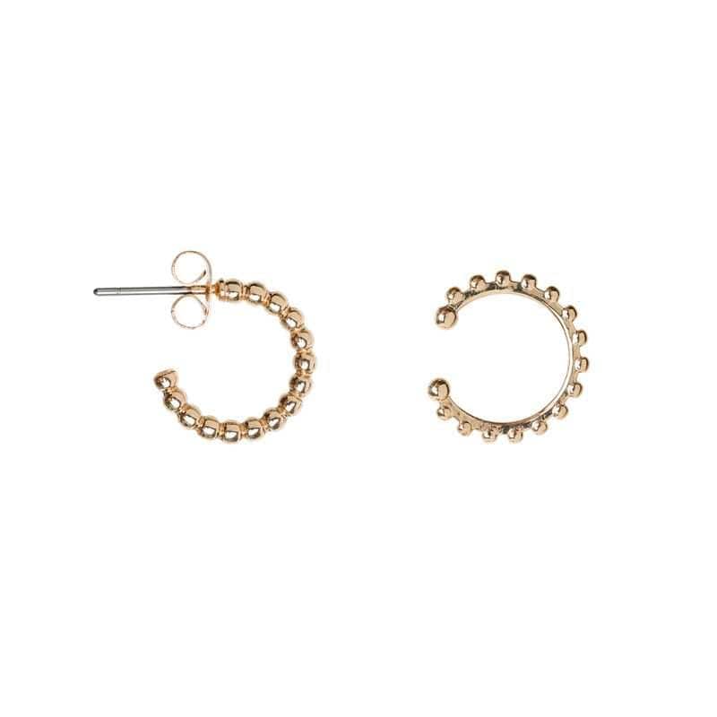 Bubble Earring and Ear Cuff - Gold