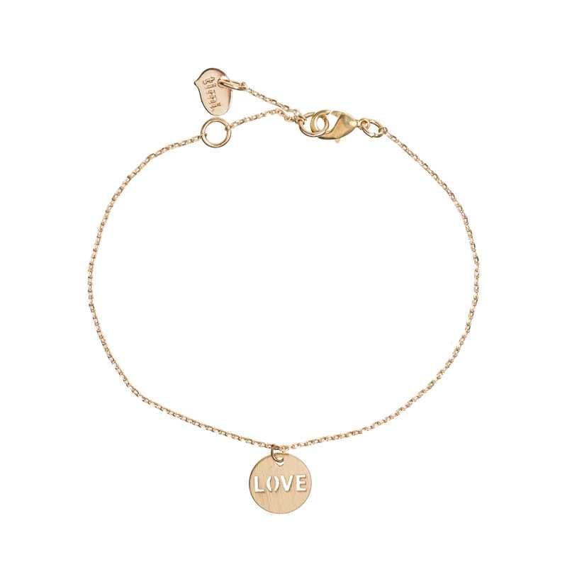 Love Plate Bracelet - Gold