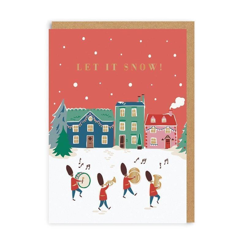 Let It Snow Christmas Band Greeting Card