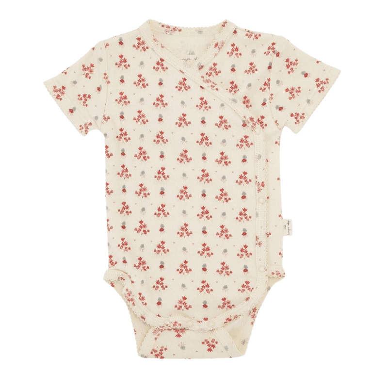 New Born Classic Body Short Sleeve - Vintage Floral Red