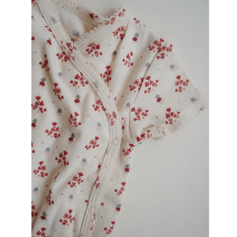 New Born Classic Body Short Sleeve - Vintage Floral Red