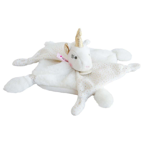 Lucie The Unicorn White & Gold Soft Toy