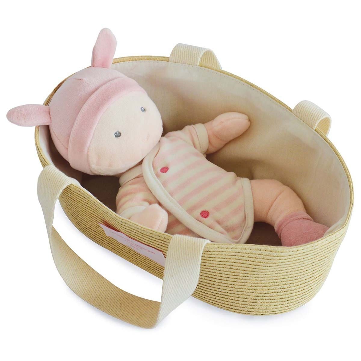 Little Baby with Basket - Pink 28cm
