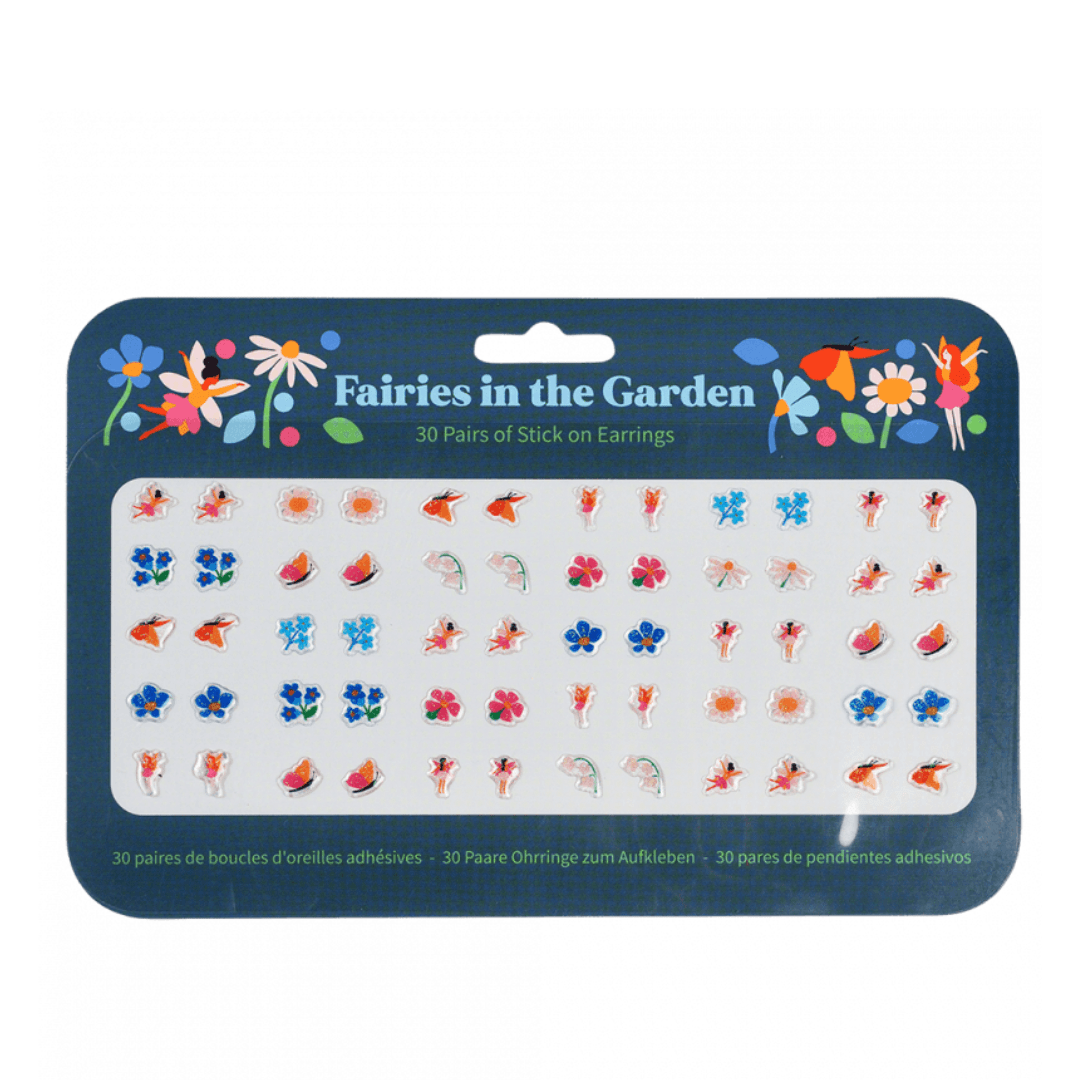 Fairies In The Garden Stick On Earrings
