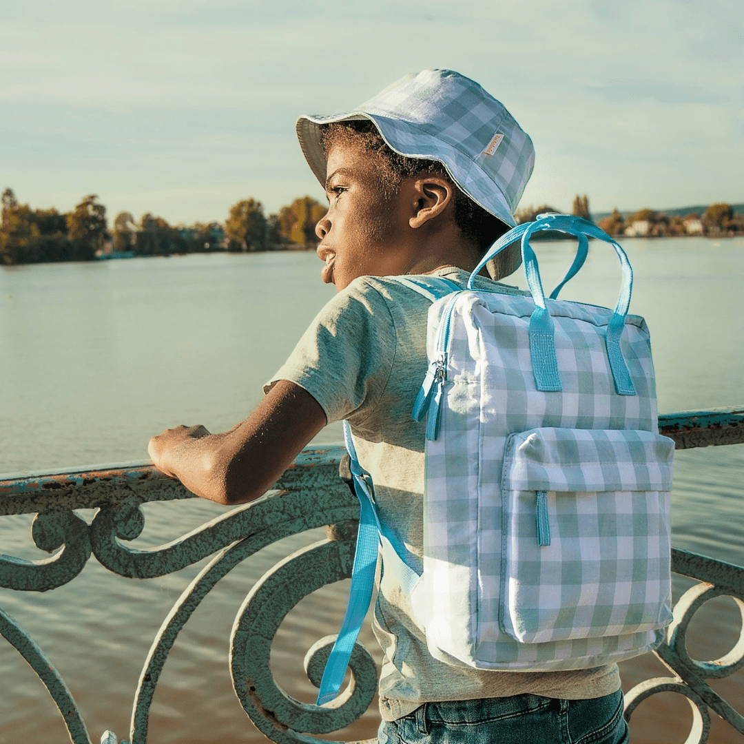 Retro Check Rucksack Green