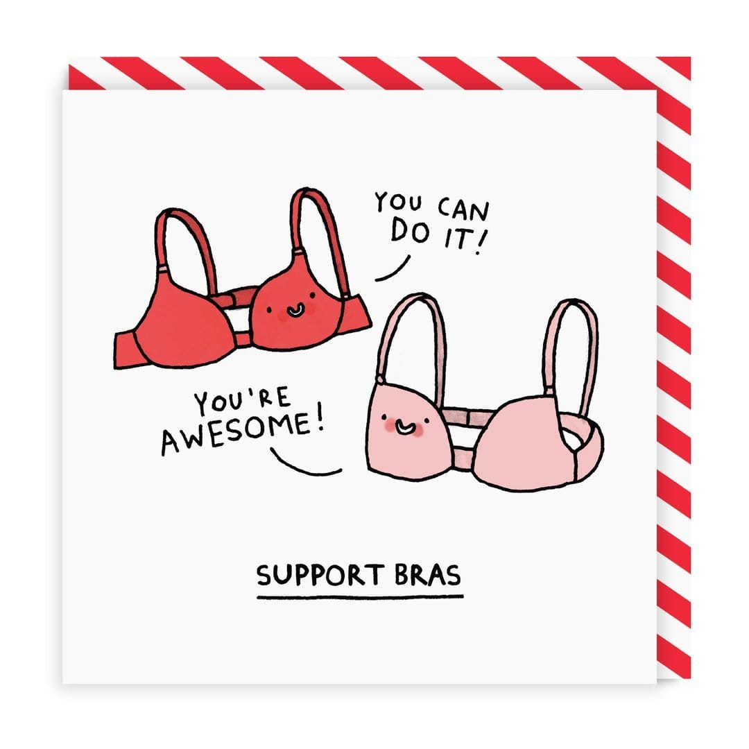 Support Bras Square Greeting Card