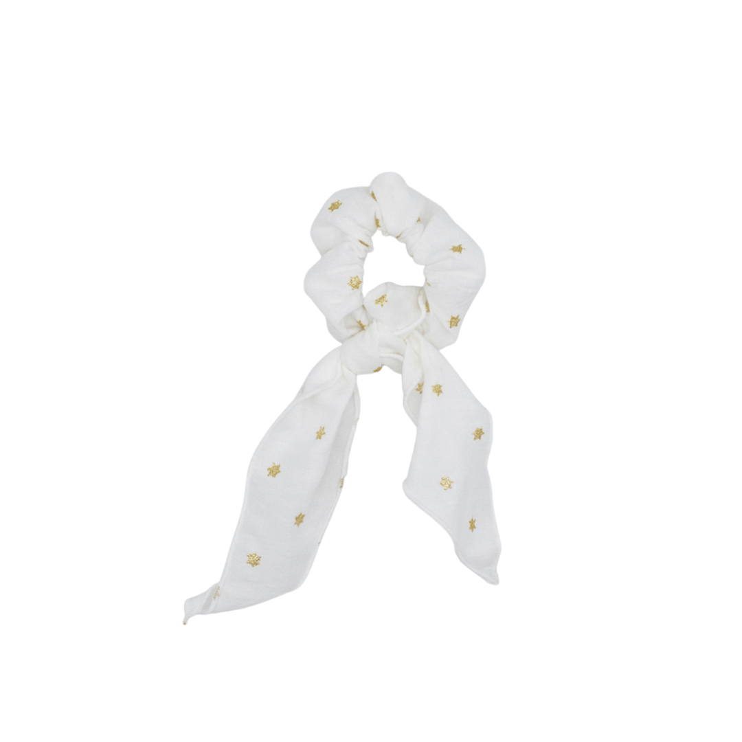 Gold Star Voile Hair Scrunchie