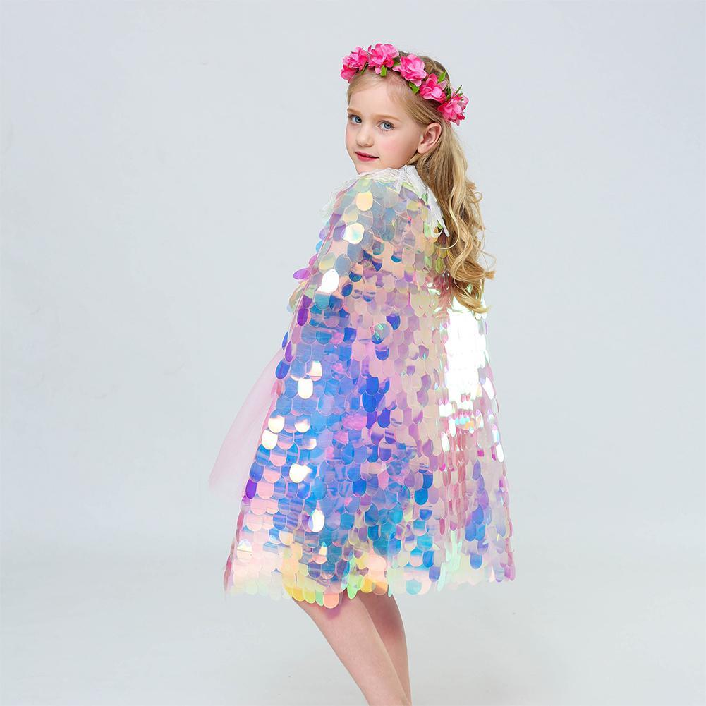 Costume Sequins Mermaid Princess Cape