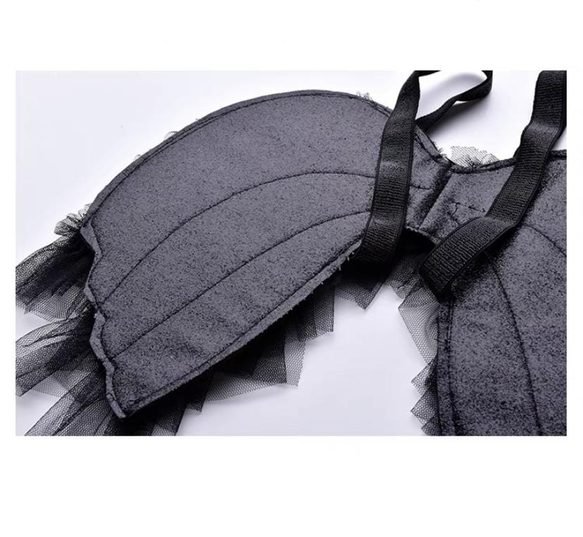 Halloween Costume Black Wings