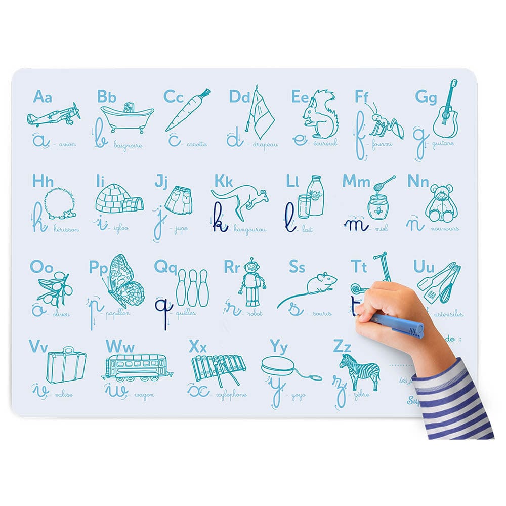 Tablemat set Illustrated Alphabet