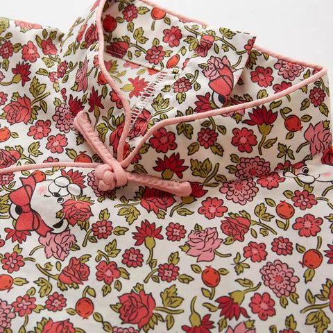 Long Sleeve CheongSam - Bear among the flowers