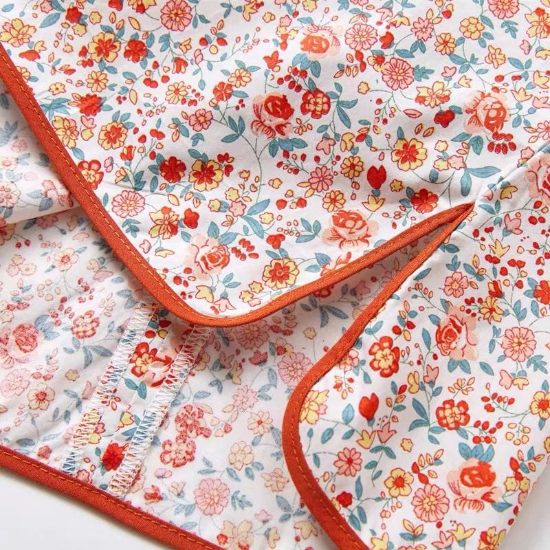 Long Sleeve CheongSam - Orange Floral