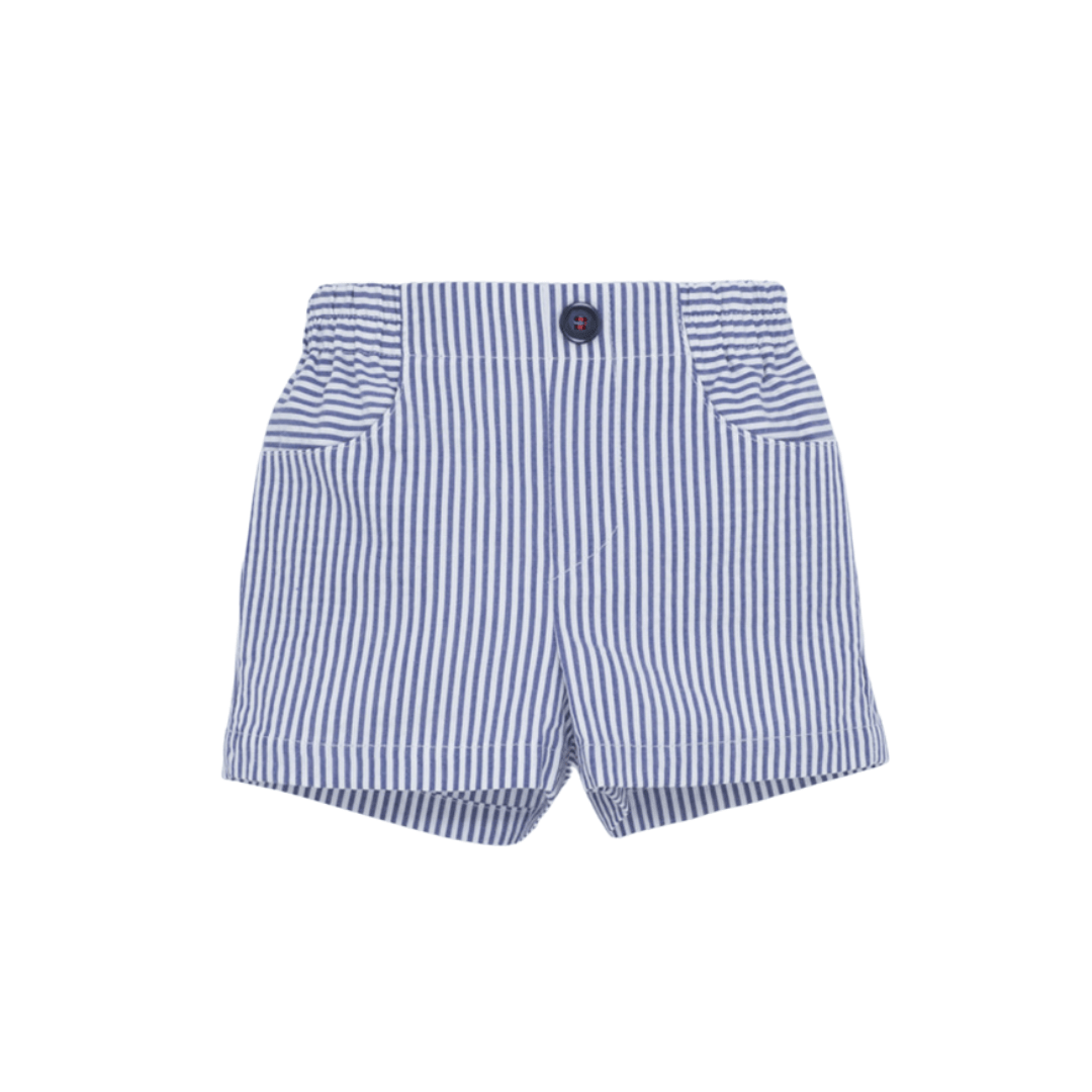 Navy Striped Shorts