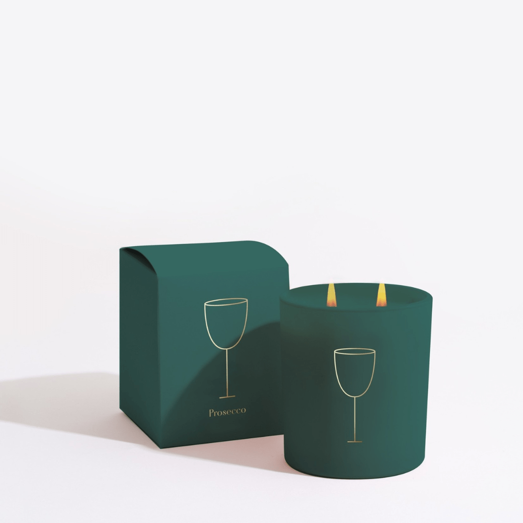 Prosecco Vert Deco Holiday Candle