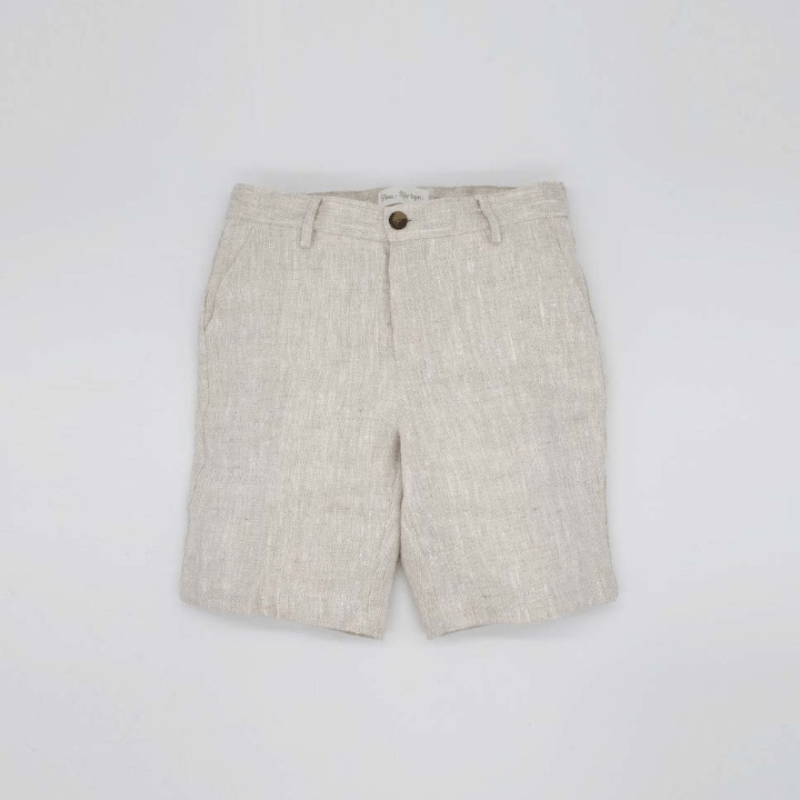 Rustic Linen Shorts Beige